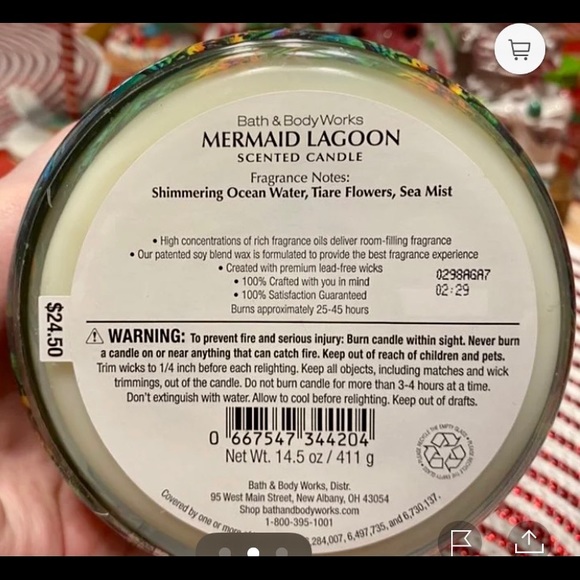 Mermaid Lagoon Bath & Body Works Candle - Picture 2 of 2